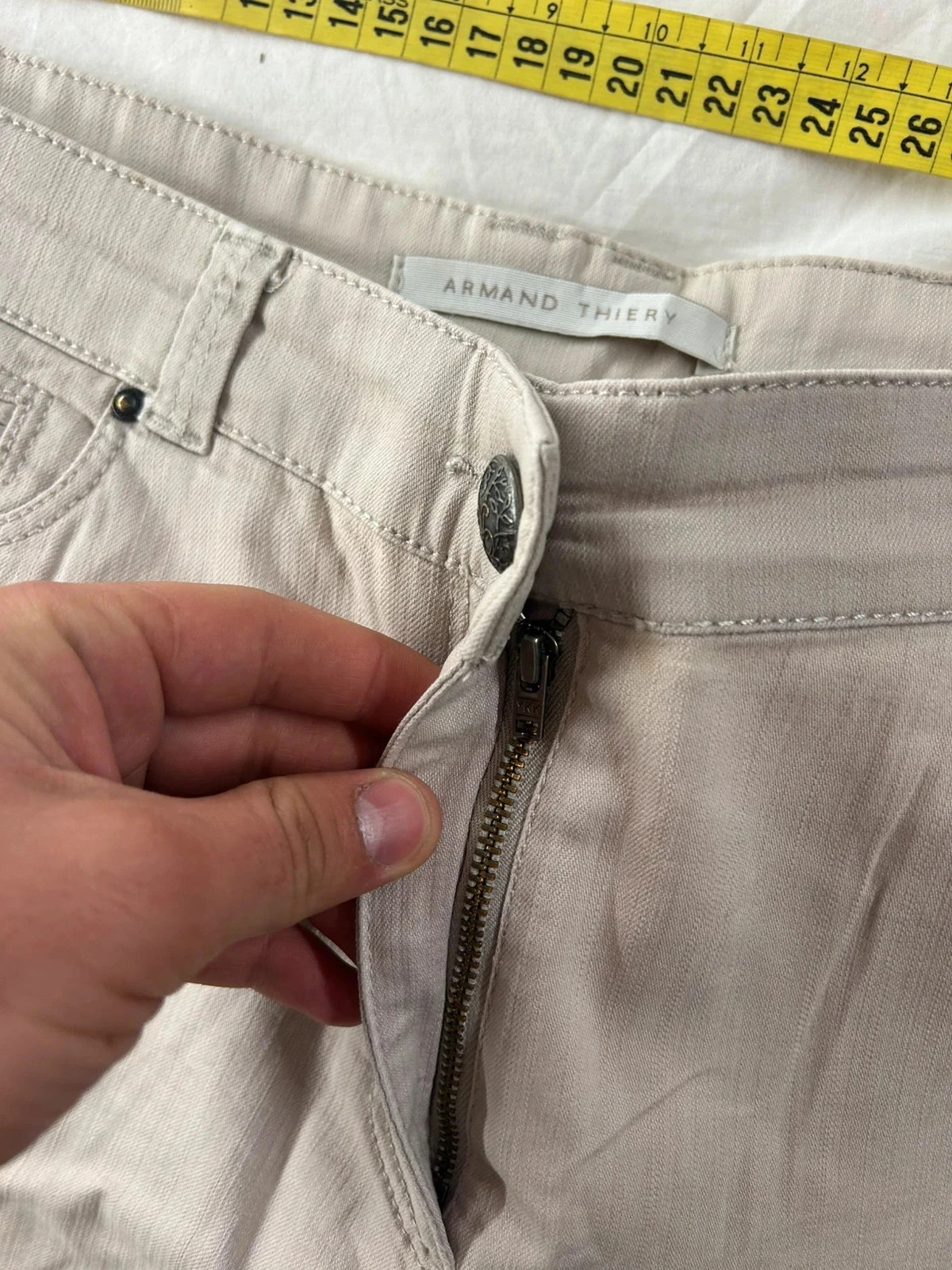 White beige Armand Thiery straight cut jeans – photo 11